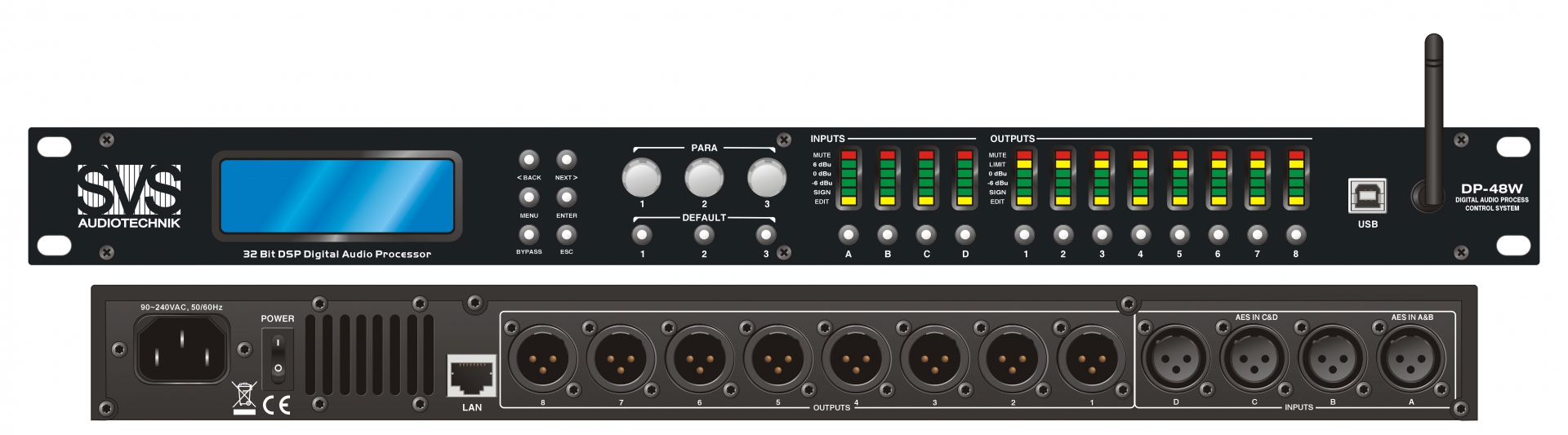 SVS Audiotechnik DP-48W Цифровой процессор: 4 входа 8 выходов в Нязепетровске