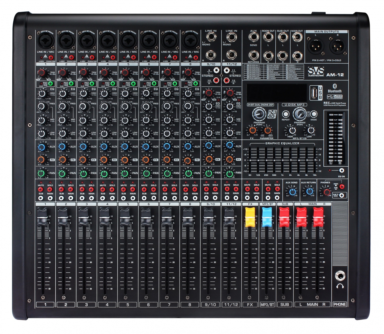 SVS Audiotechnik mixers AM-12 Микшерный пульт аналоговый, 12-канальный в Нязепетровске